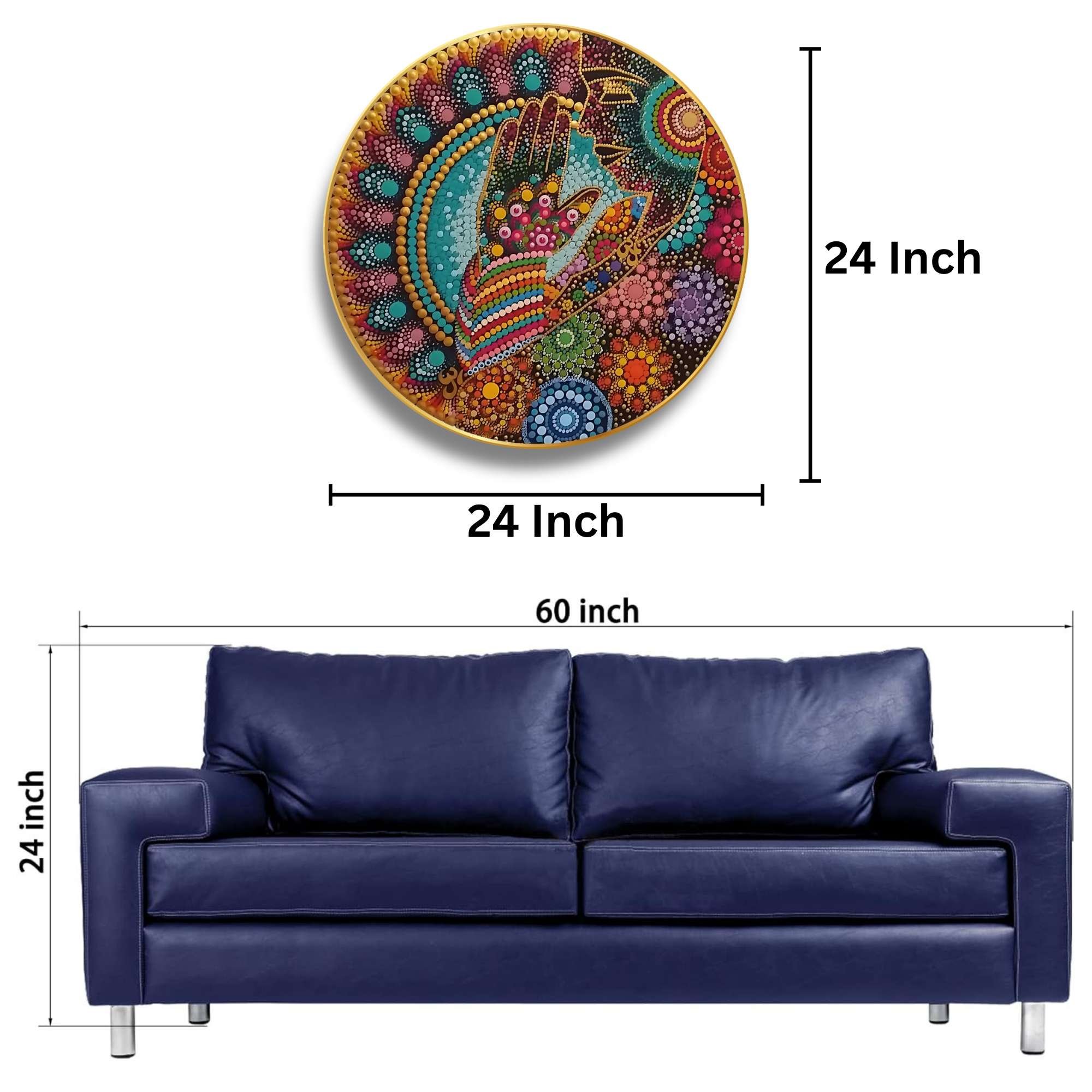 Round Wall Painting - Image 4